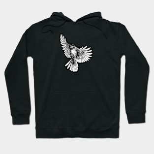 fly bird vintage ink drawing Hoodie